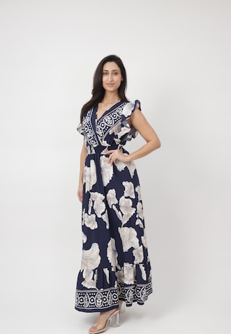 Elara Jurk in Blauw: voorkant