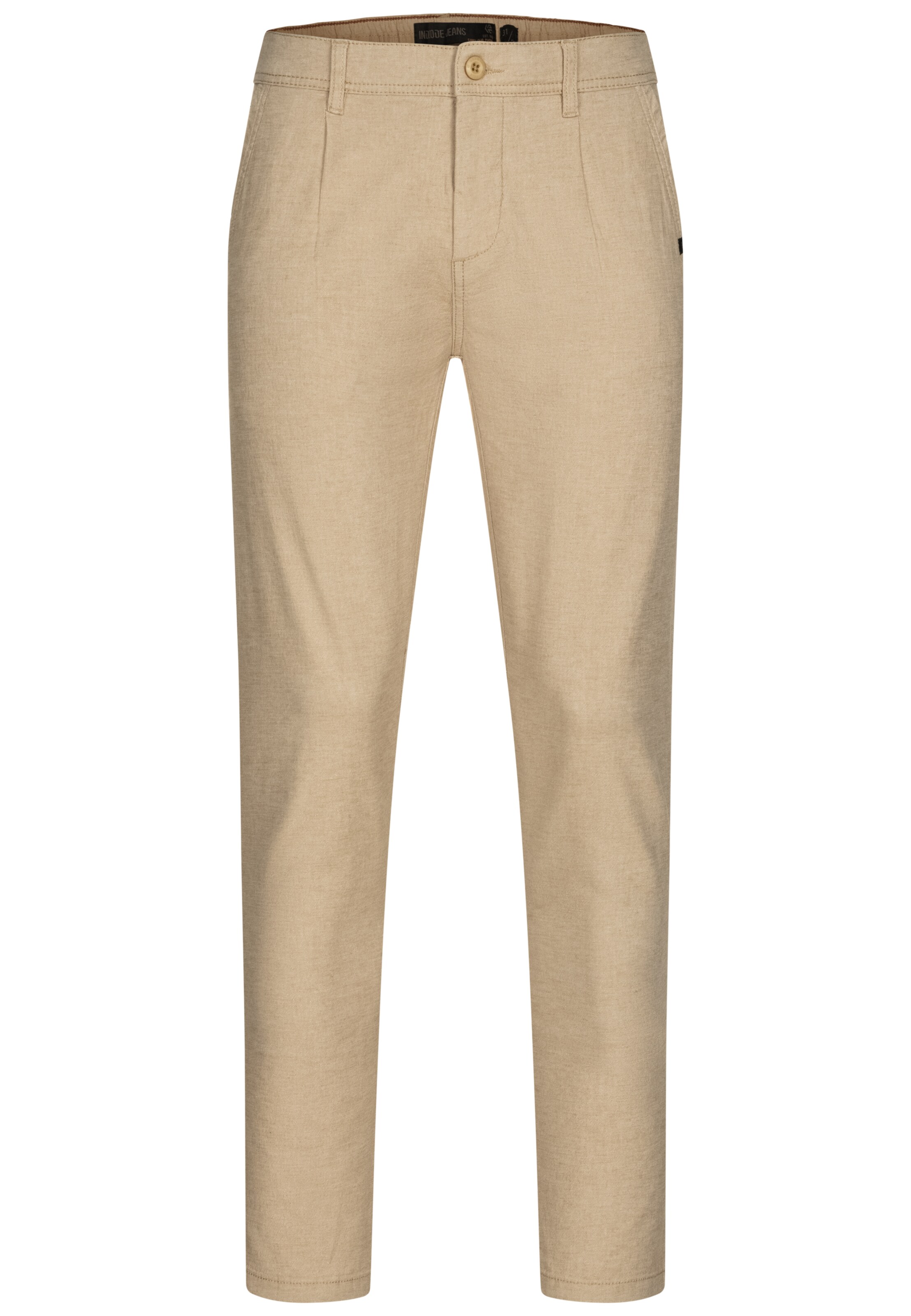 INDICODE JEANS Regular Hose 'Remy' in Beige: Vorderseite