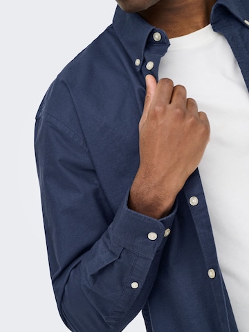 Only & Sons Regular Fit Hemd 'ONSOXFORD' in Blau
