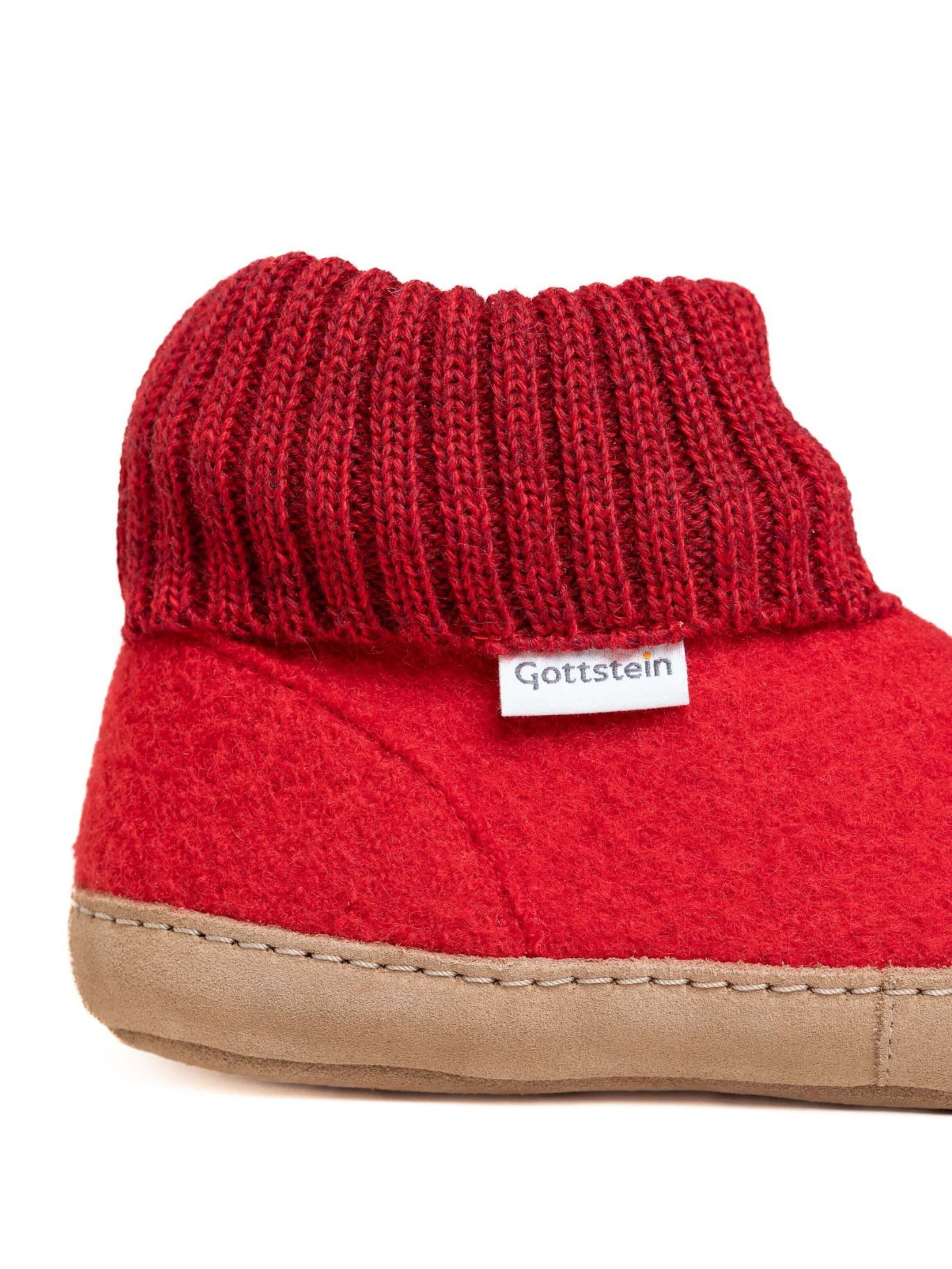 Gottstein Slippers 'Hüttenschuhe Dakota' in Red
