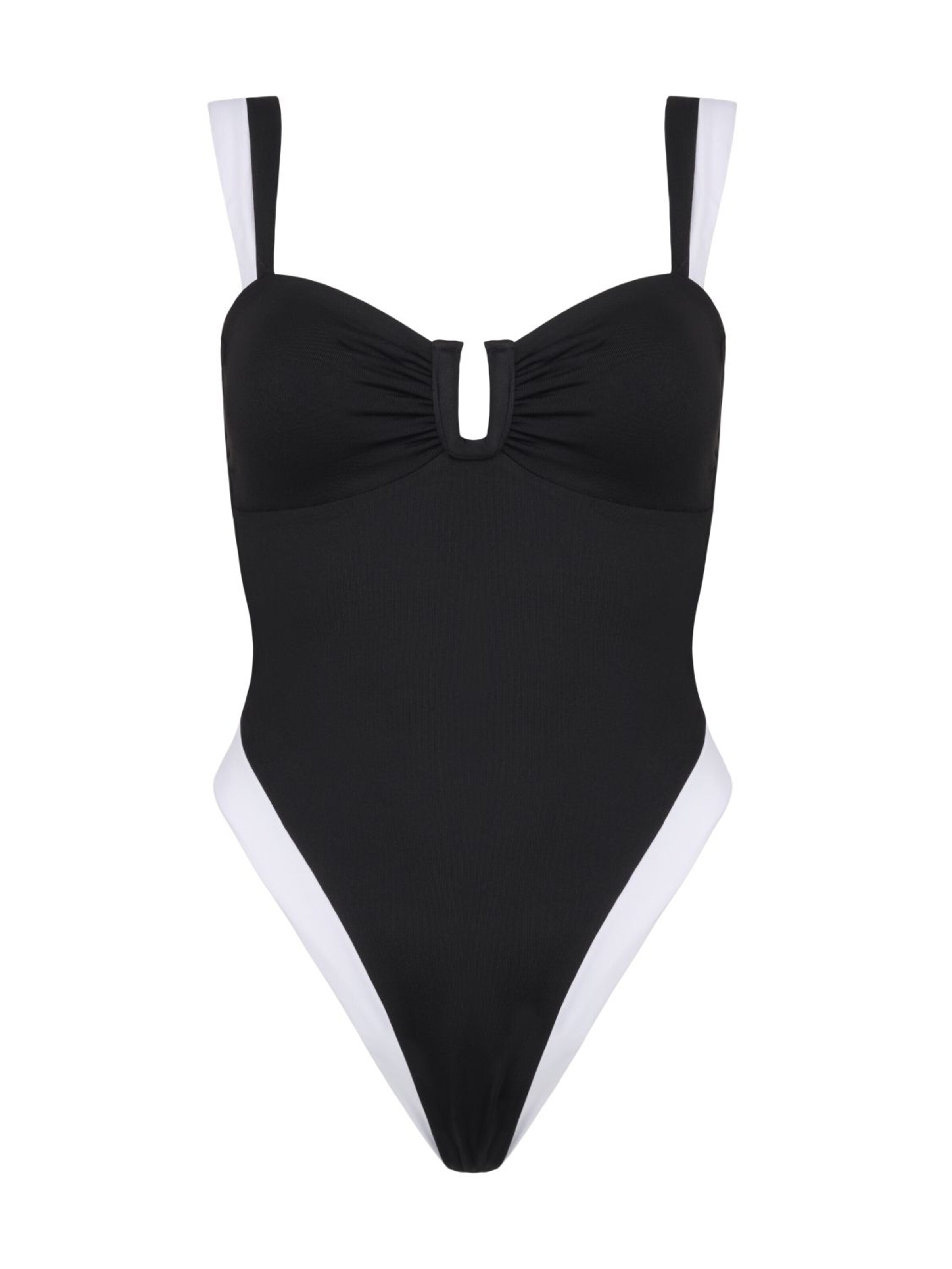 Acuarela Brand Balconette Baddräktsklänning 'Royale One-piece' i svart: framsida