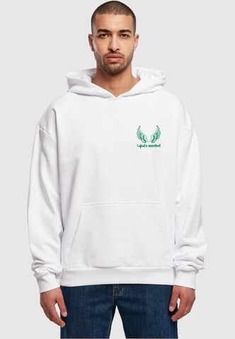 Merchcode Sweatshirt ' Cupid´s Assistant ' in Wit: voorkant