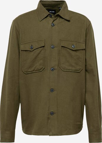 Coupe regular Chemise 'Milo' Only & Sons en vert : devant