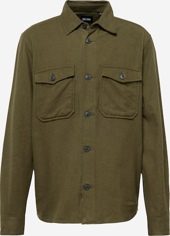 Only & Sons Regular fit Button Up Shirt 'Milo' in Green: front