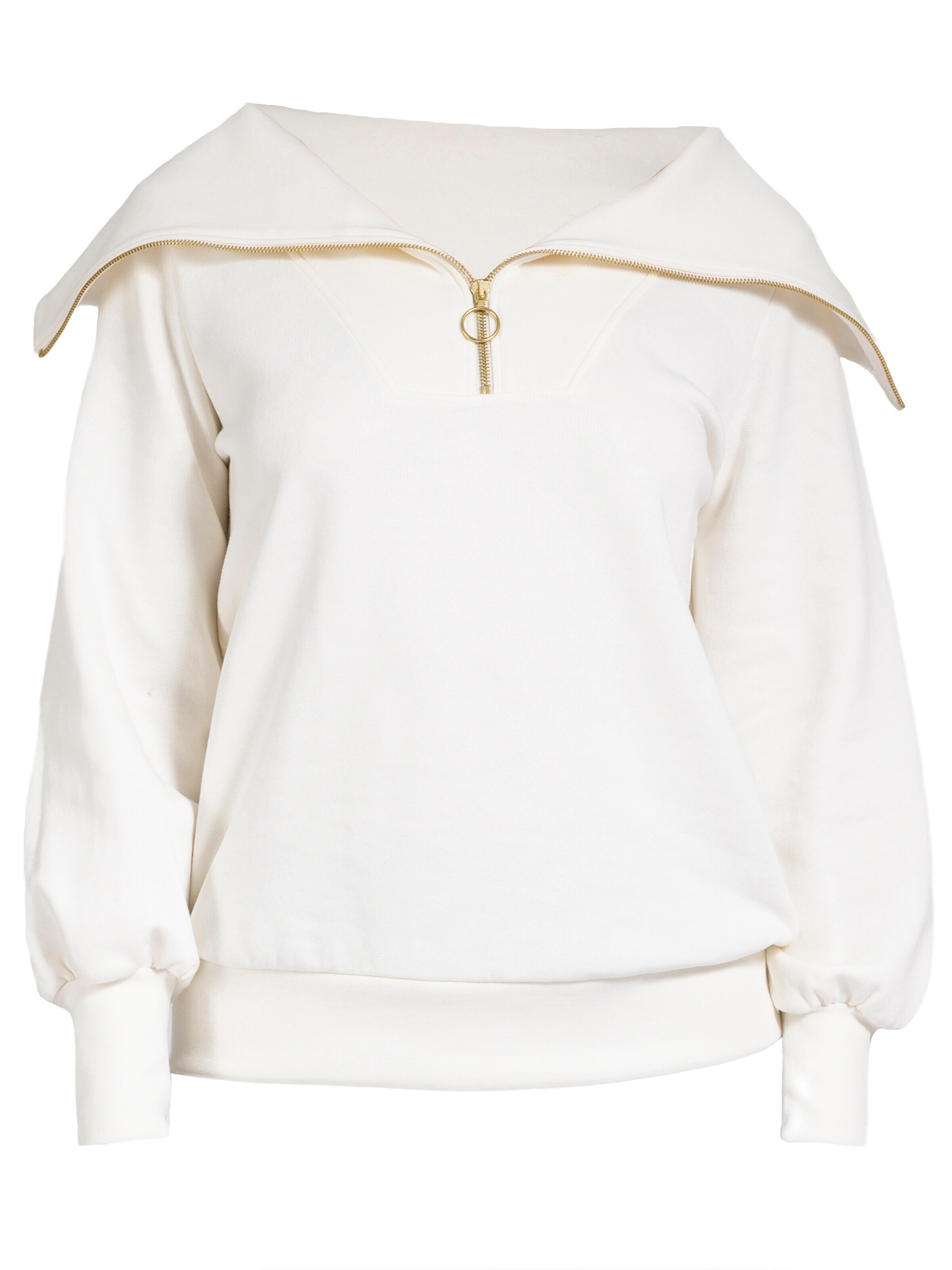 Magadi Sportsweatshirt 'Nora'‌‌‌‌ in Weiß: Vorderseite