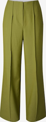 YAS Trousers with creases 'REEMAJ' in Green: front