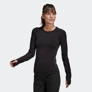 ADIDAS SPORTSWEAR Funktionsbluse i sort: forside