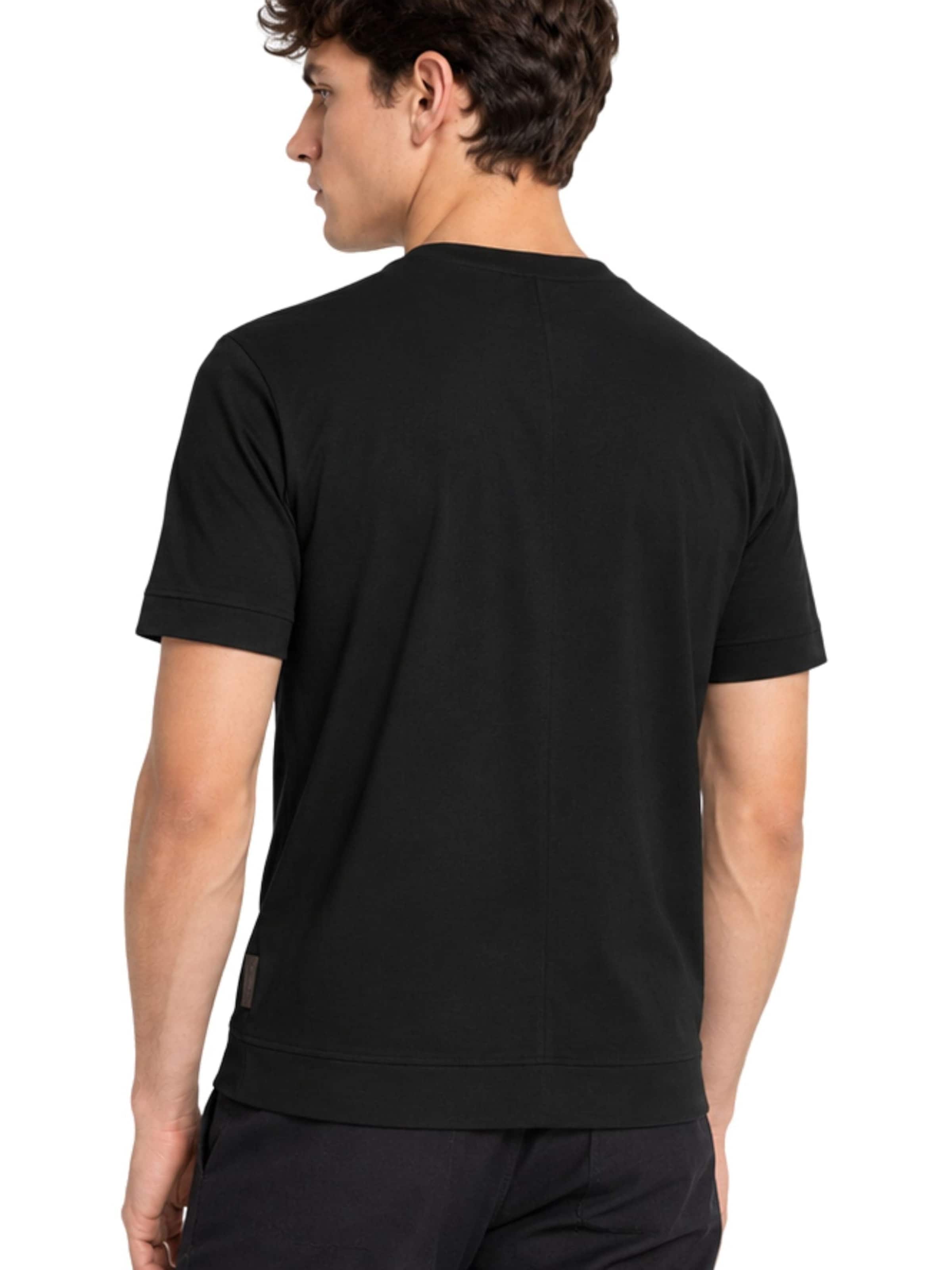 T-Shirt 'Men's Regular Bi-Stretch Cotton Jersey T-Shirt' Paolo Pecora Milano en noir