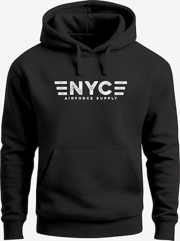 Neverless Sweatshirt 'New York Air' in Black: front