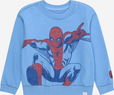 GAP Sweatshirt in de kleur Kobaltblauw / Lichtblauw / Rood / Wit, Productweergave
