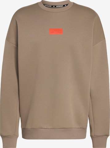 ADIDAS PERFORMANCE Sports sweatshirt 'Audi Formula One Team' in Brown: front