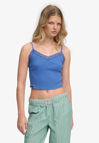 Superdry & Co Top 'Essential' in Blau: Vorderseite