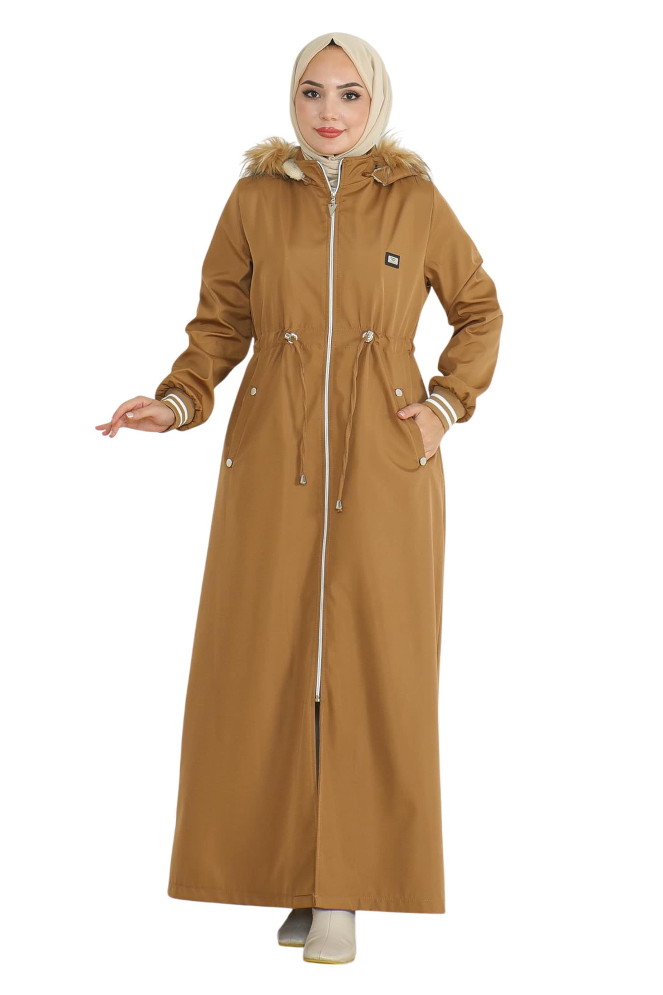 MODAMIHRAM Übergangsparka in Braun: Vorderseite