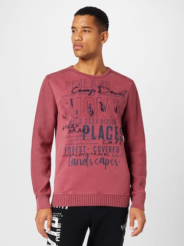 CAMP DAVID Sweater in Red: front