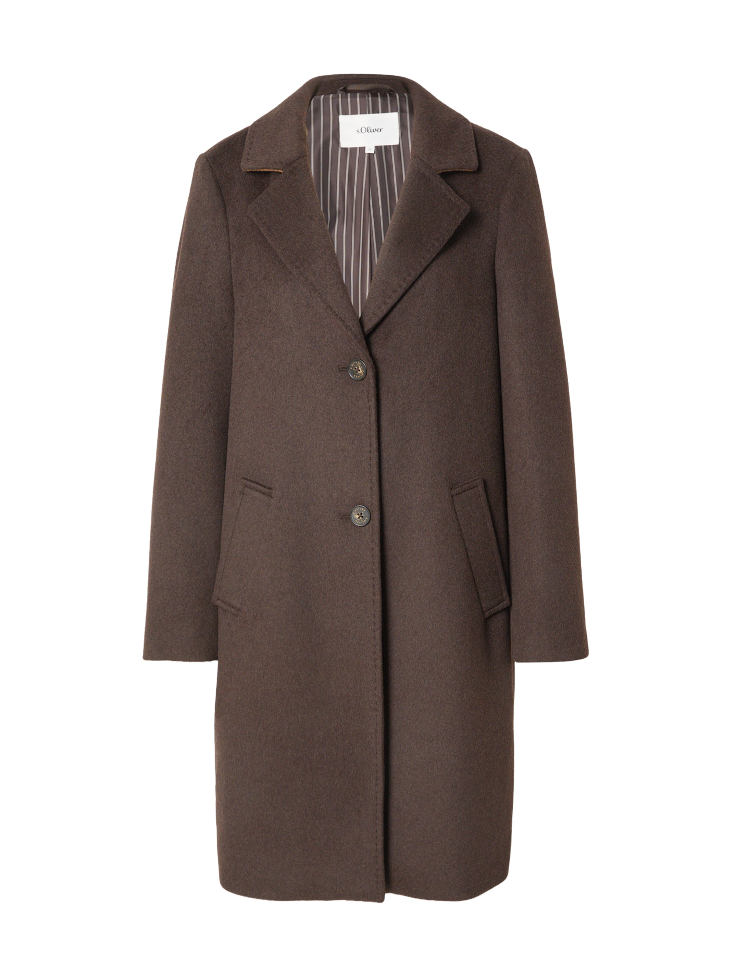 s.Oliver Manteau mi-saison en XS en brun foncé, Vue avec produit