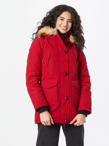 Veste d’hiver Superdry en rouge : devant