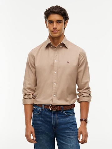 TOMMY HILFIGER Comfort Fit Hemd in Beige: Vorderseite