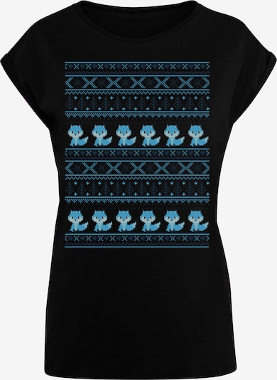 F4NT4STIC Shirt 'Christmas Fuchs ' in blau / schwarz, Produktansicht