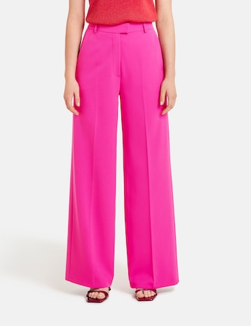 TAIFUN Zvonové kalhoty Kalhoty s puky – pink: přední strana
