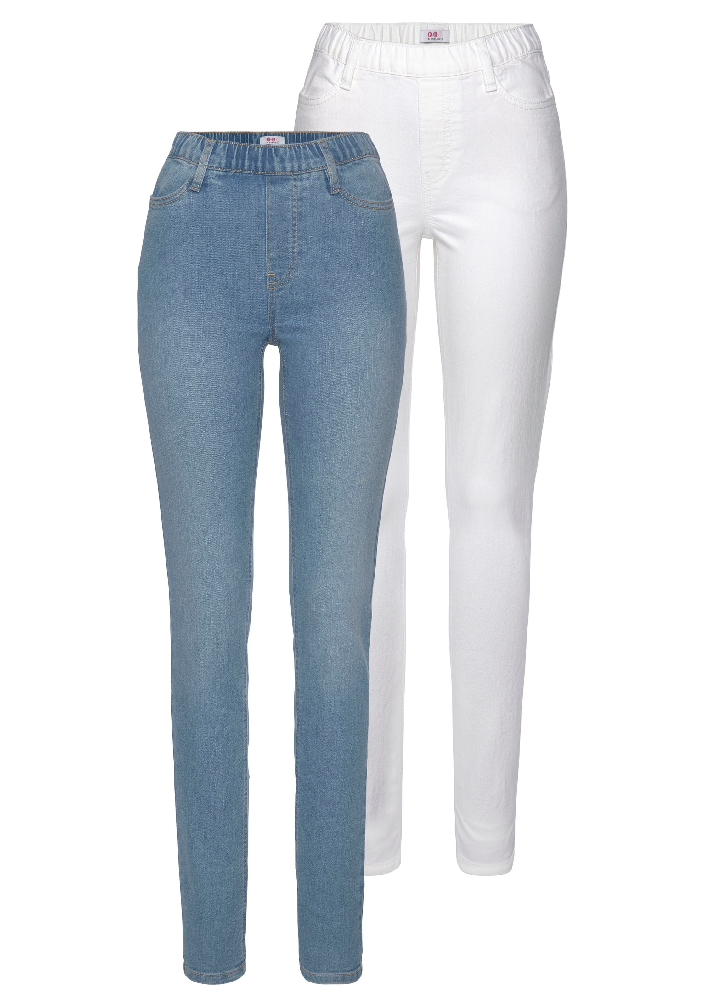 FLASHLIGHTS Skinny Jeggings in Blau: Vorderseite