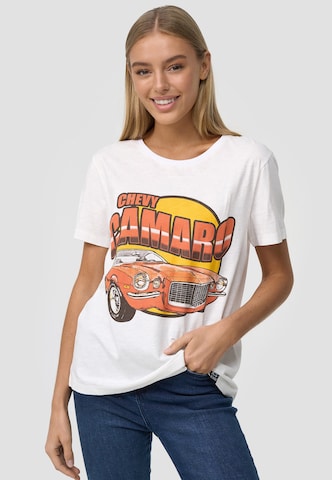 Recovered Shirt 'Chevy Camaro' in Beige: voorkant