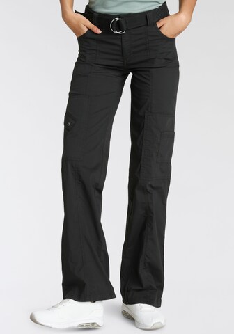 KangaROOS Regular Cargo Pants in Black