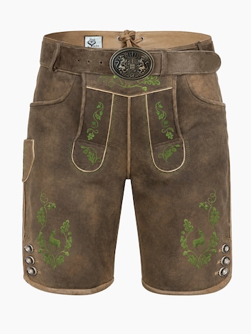 HerzSticht Regular Trachtenhose 'Geissberg'‌‌‌‌‌‌‌‌‌ in Braun: Vorderseite