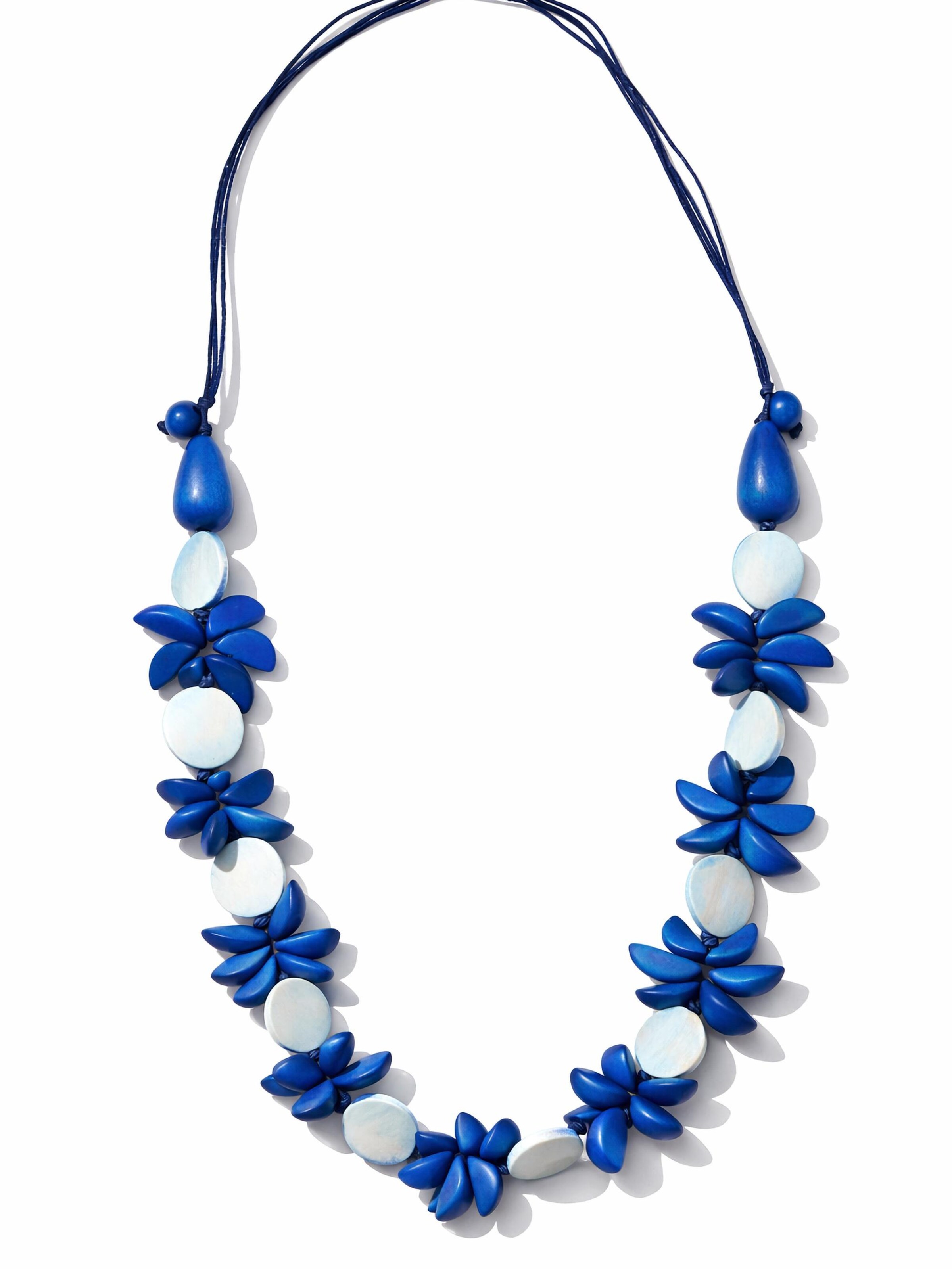 COLLEZIONE ALESSANDRO Necklace 'Edith' in Blue: front
