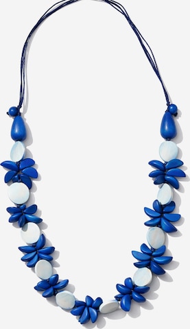 COLLEZIONE ALESSANDRO Necklace 'Edith' in Blue: front