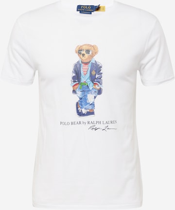 T-Shirt Polo Ralph Lauren en blanc : devant