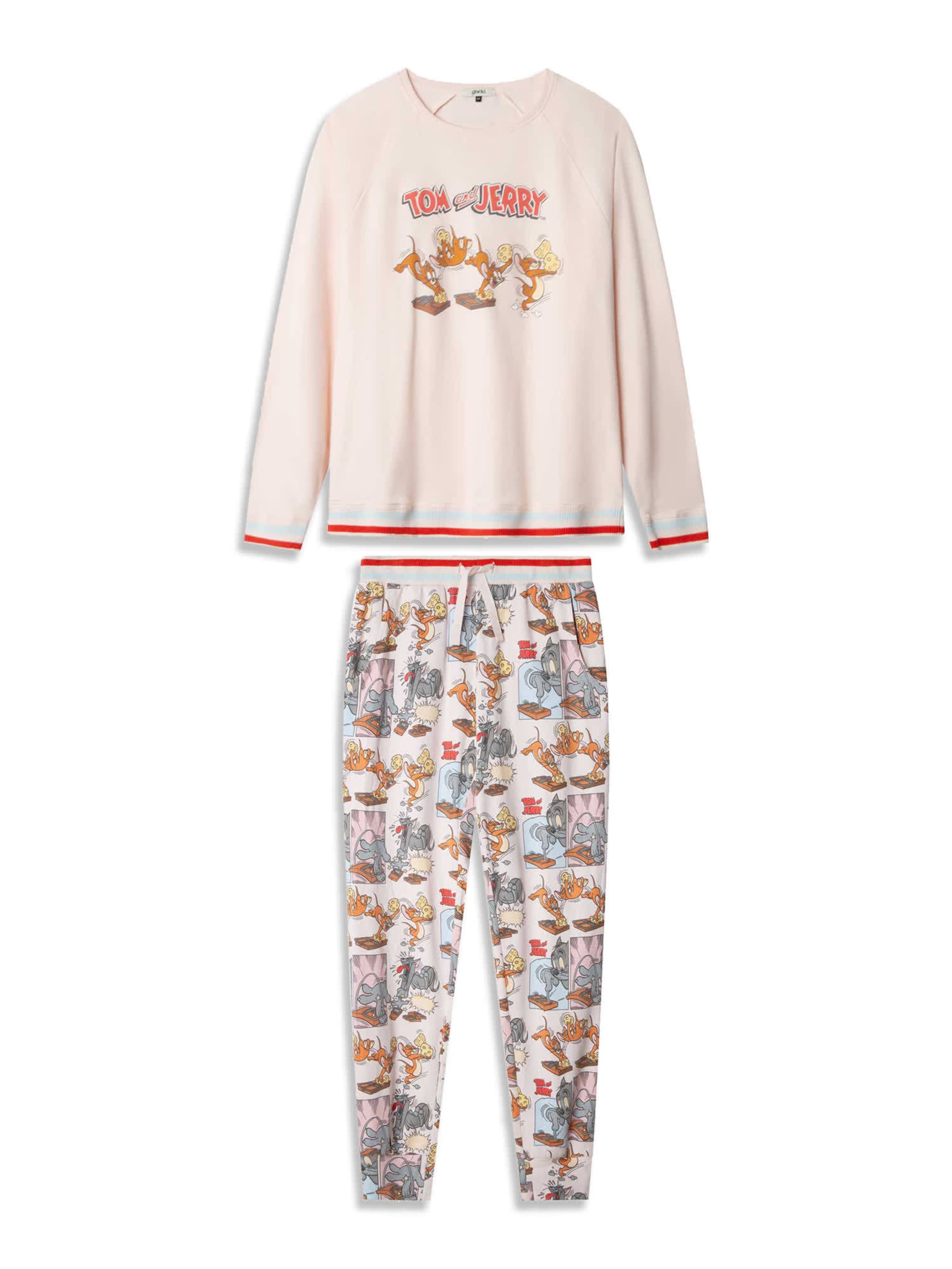 Gisela - Pijama 'Tom & Jerry' en rosa: frente