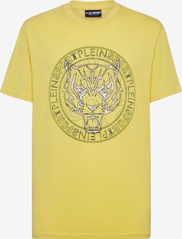 Maglietta 'Tiger' di Plein Sport in giallo: frontale