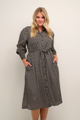 KAFFE CURVE Shirt Dress 'Nanni' in Black: front