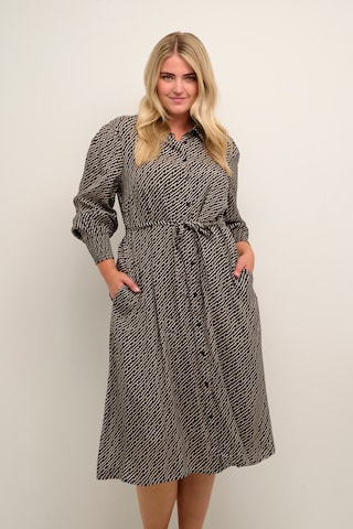 KAFFE CURVE Shirt Dress 'Nanni' in Black: front