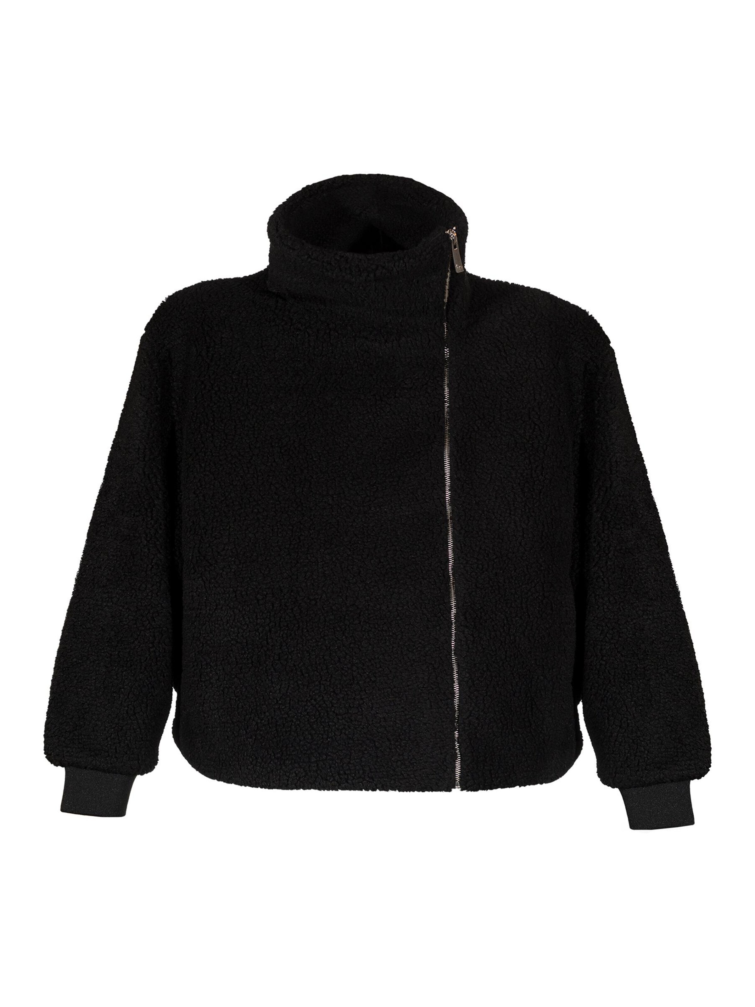 NØRDFUCHS Between-Season Jacket 'TEDDY Jacke Damen schwarz' in Black: front