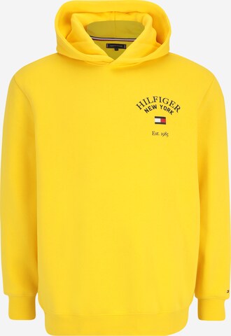 Tommy Hilfiger Big & Tall - Sudadera 'ARCHED VARSITY' en amarillo: frente