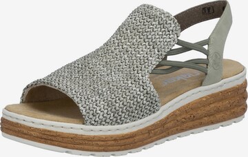 Rieker Босоножки в Зеленый: спереди