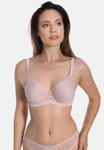 Invisible Soutien-gorge 'DOTTED MESH' sassa en beige : devant