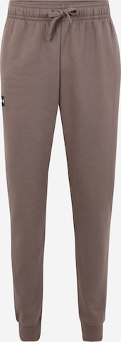 UNDER ARMOUR Workout Pants 'Rival' in Brown: front