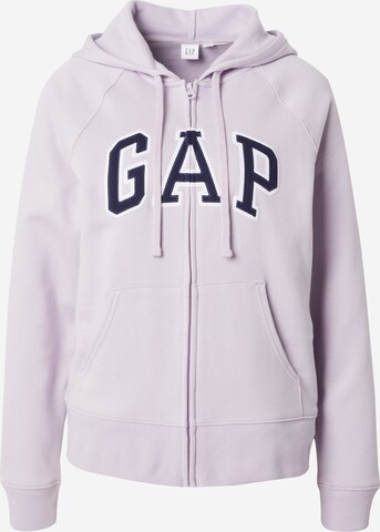 GAP - Sudadera con cremallera 'HERITAGE' en lila: frente