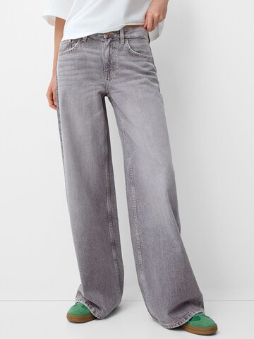 Wide Leg Jean Bershka en gris