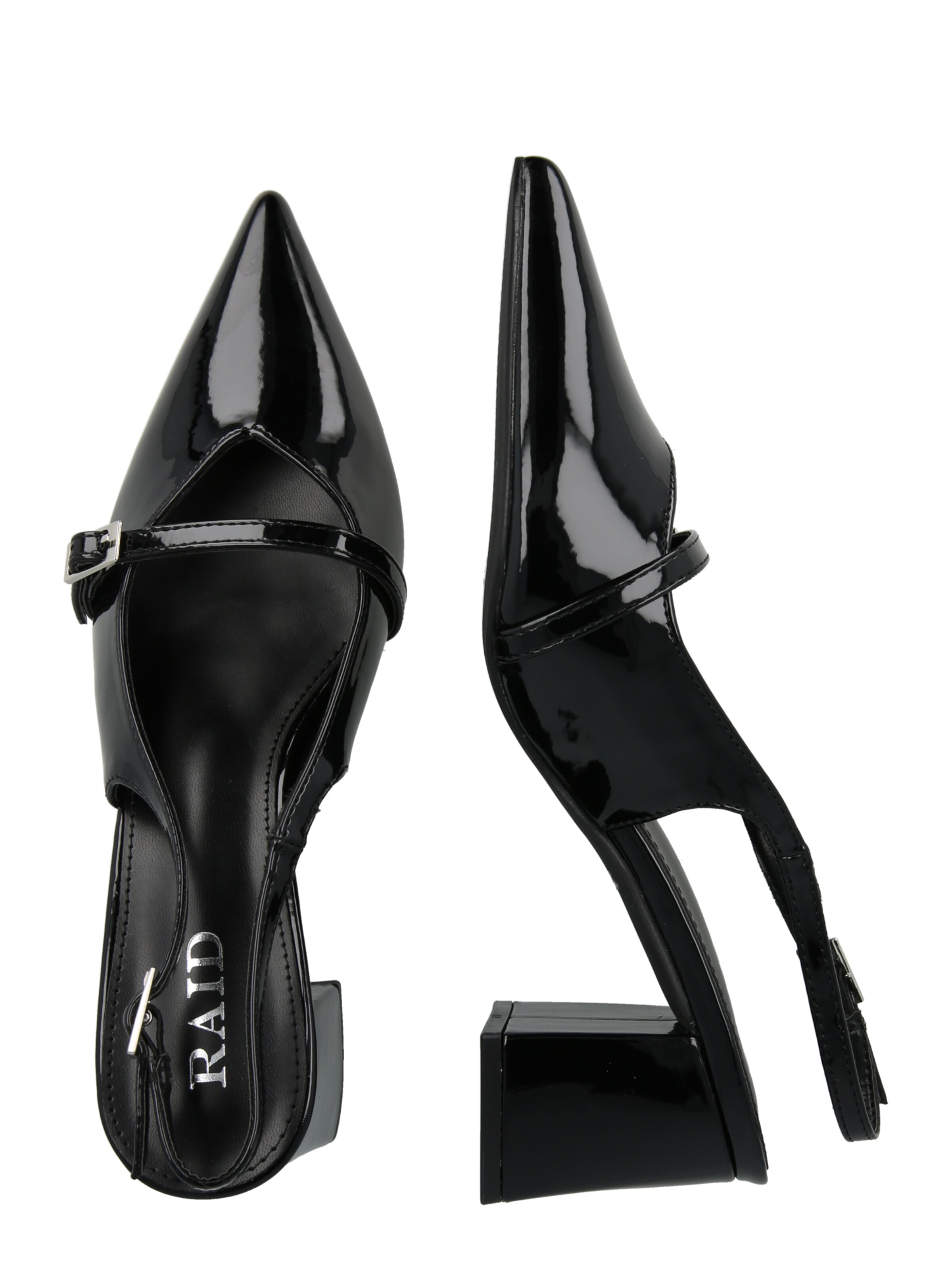 Raid Čevlji s peto in s paščki 'LEELIE' | črna barva