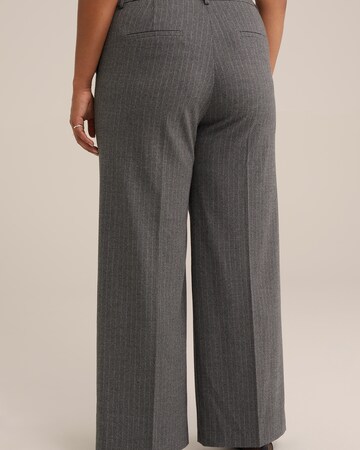 WE Fashion Regular Trousers with creases in Grey