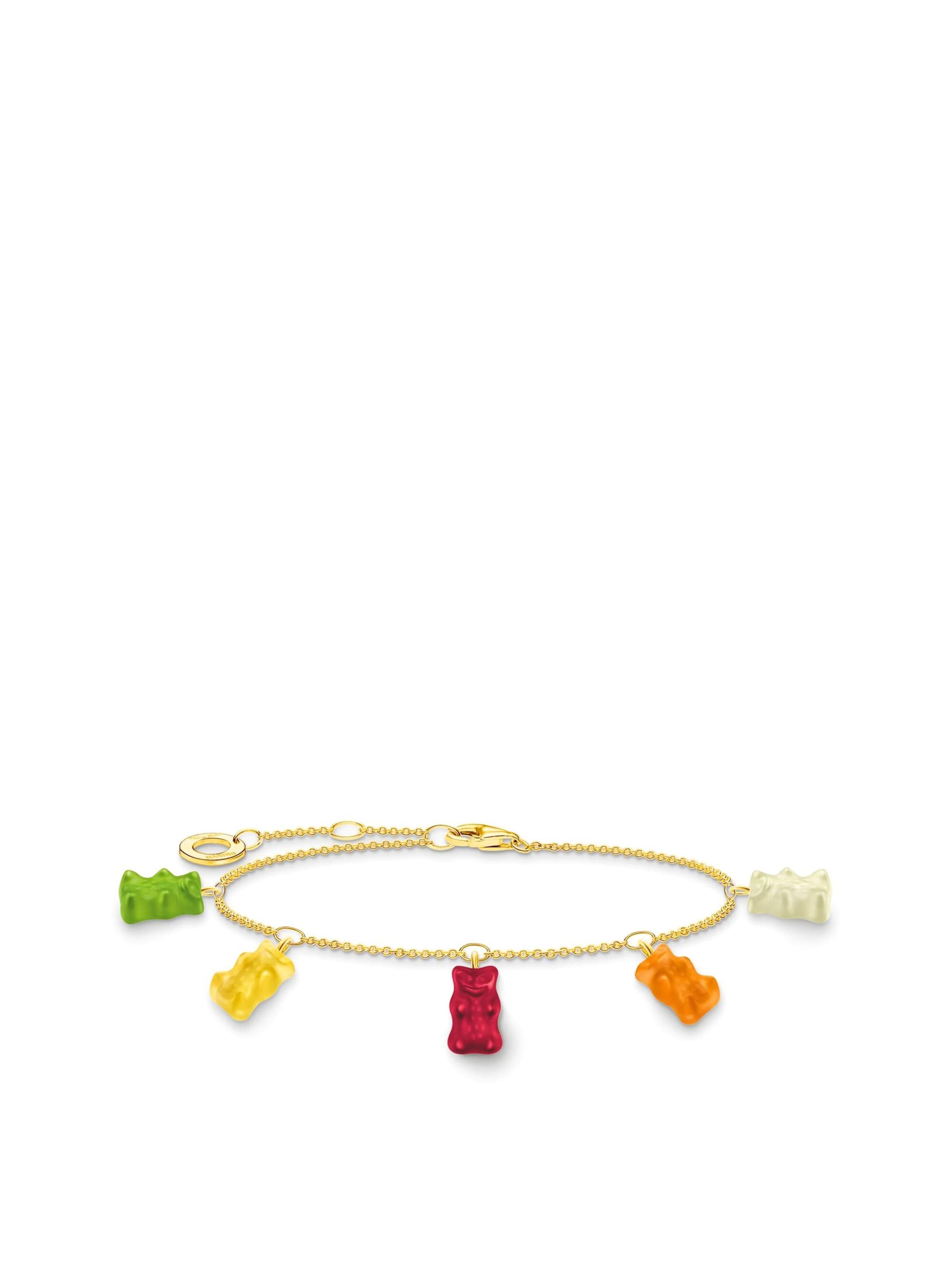 Thomas Sabo Bracelet 'Armband HARIBO Bunte Goldbären Gold' in Mixed colors: front