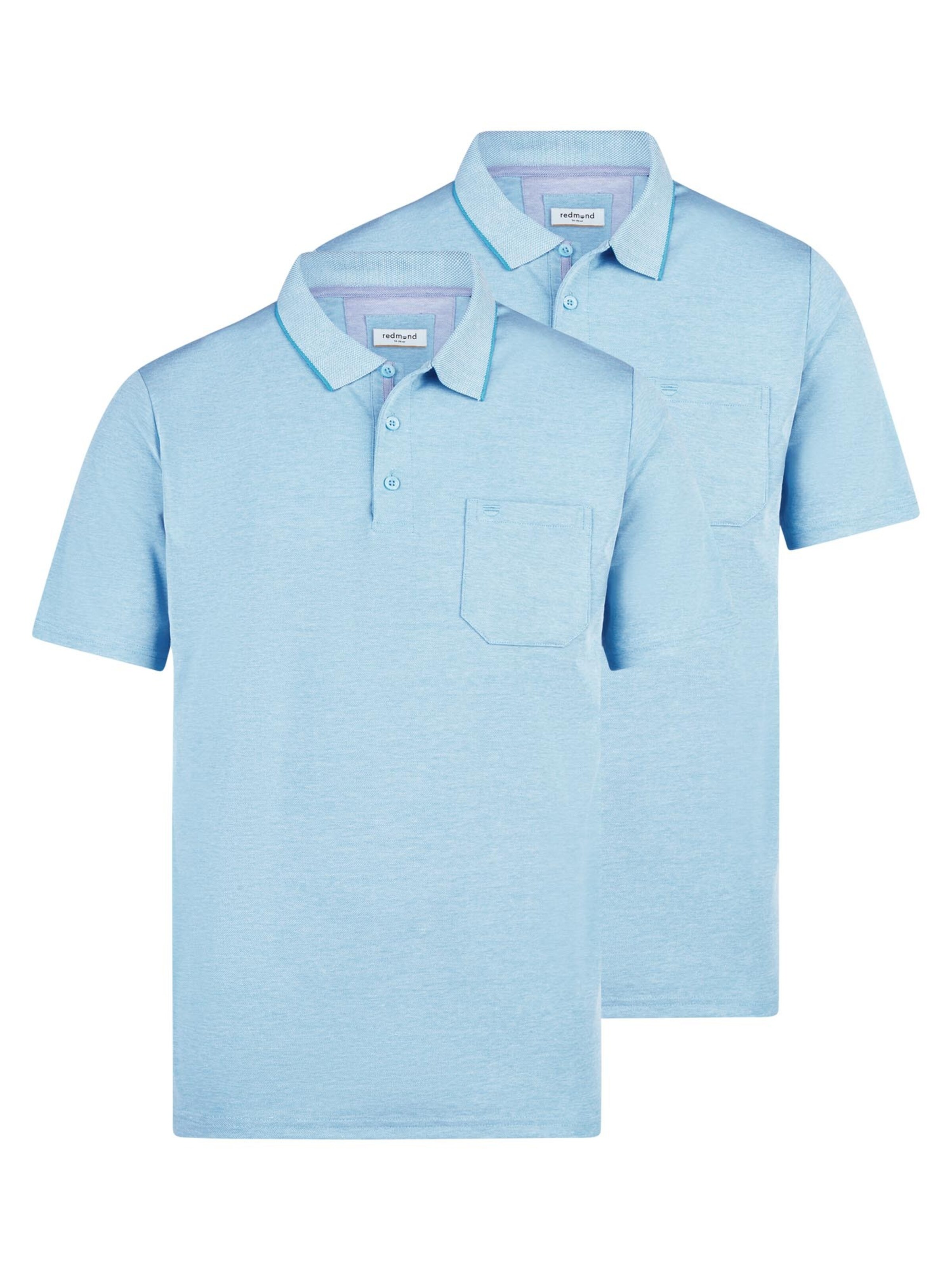 redmond Shirt 'Basic'‌‌ in Blau: Vorderseite