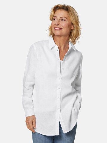 Goldner Bluse in Weiß: Vorderseite