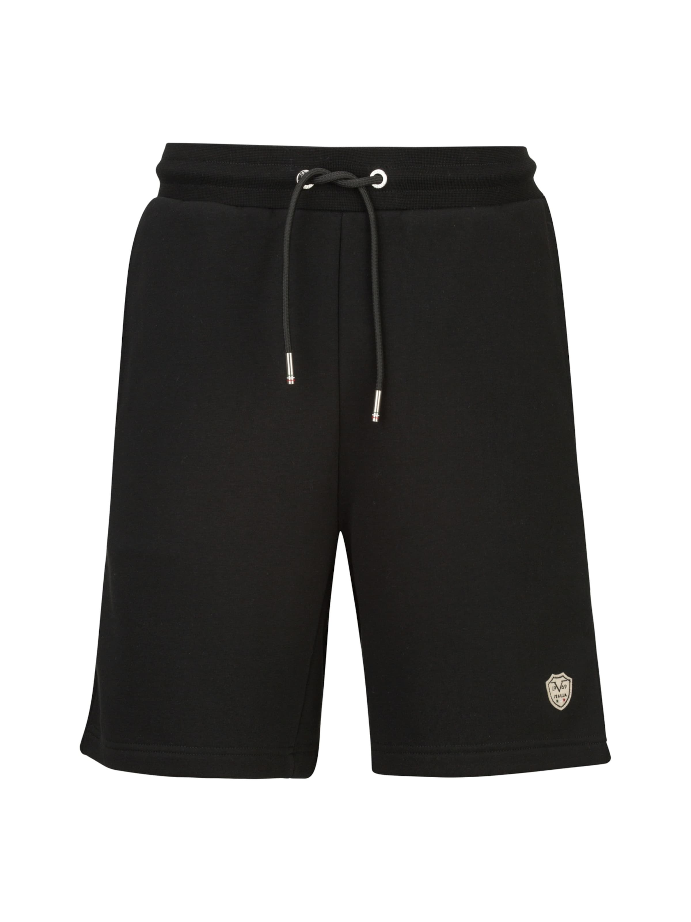 19V69 ITALIA Broek 'Sergio' in Zwart: voorkant