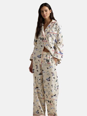 Polo Ralph Lauren Pyjama ' Madison PJ Set ' in Geel: voorkant