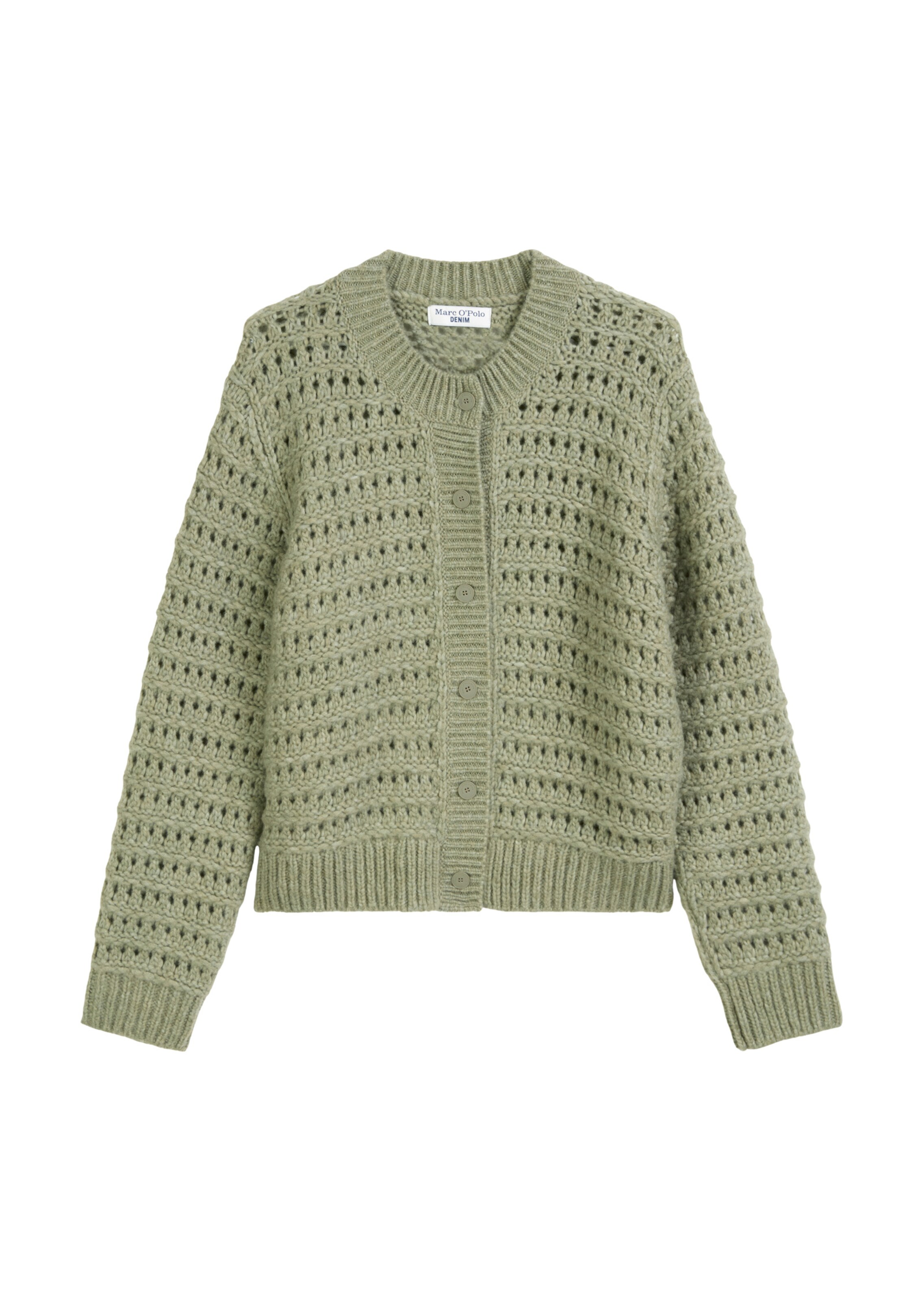 Marc O'Polo DENIM Gebreid vest in Grijs: voorkant