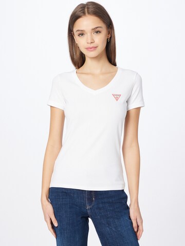 T-shirt GUESS en blanc : devant